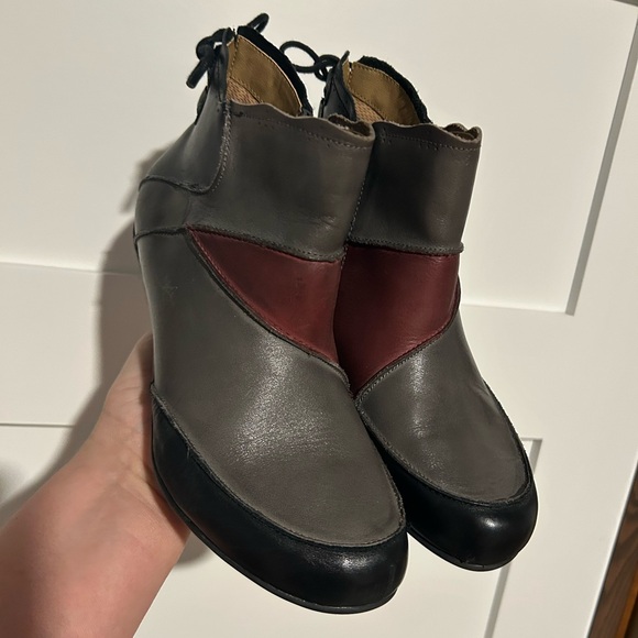 Aetrex Color Block Leather Booties Size 7 - Picture 11 of 11